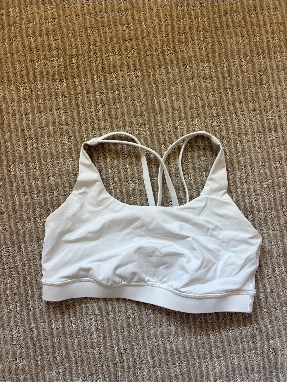 Lululemon white bra. Never worn bc too small!!